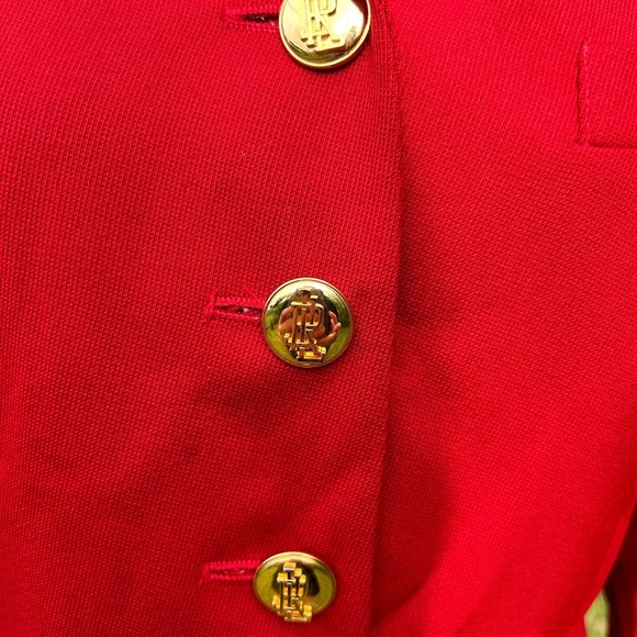 VINTAGE RALPH LAUREN RED EQUESTRIAN RIDING JACKET/ BLAZER Size 8 - Picture 9 of 13
